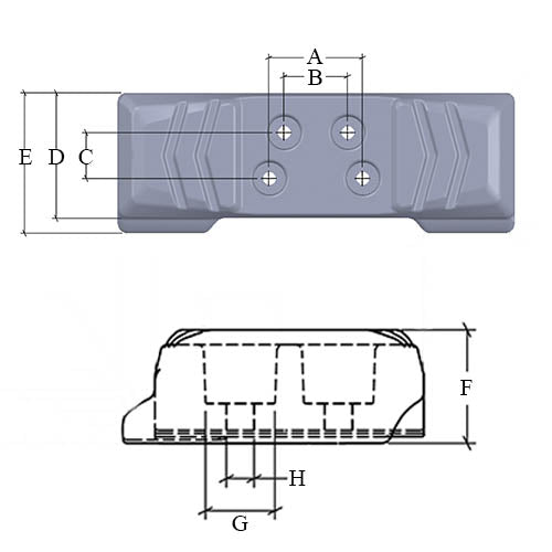 RUBBER PAD, CHAIN-ON