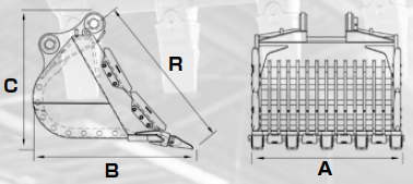 SKELETON BUCKET - 80.0~100.0ton