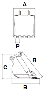 STANDARD BUCKET - ~ 1.0ton