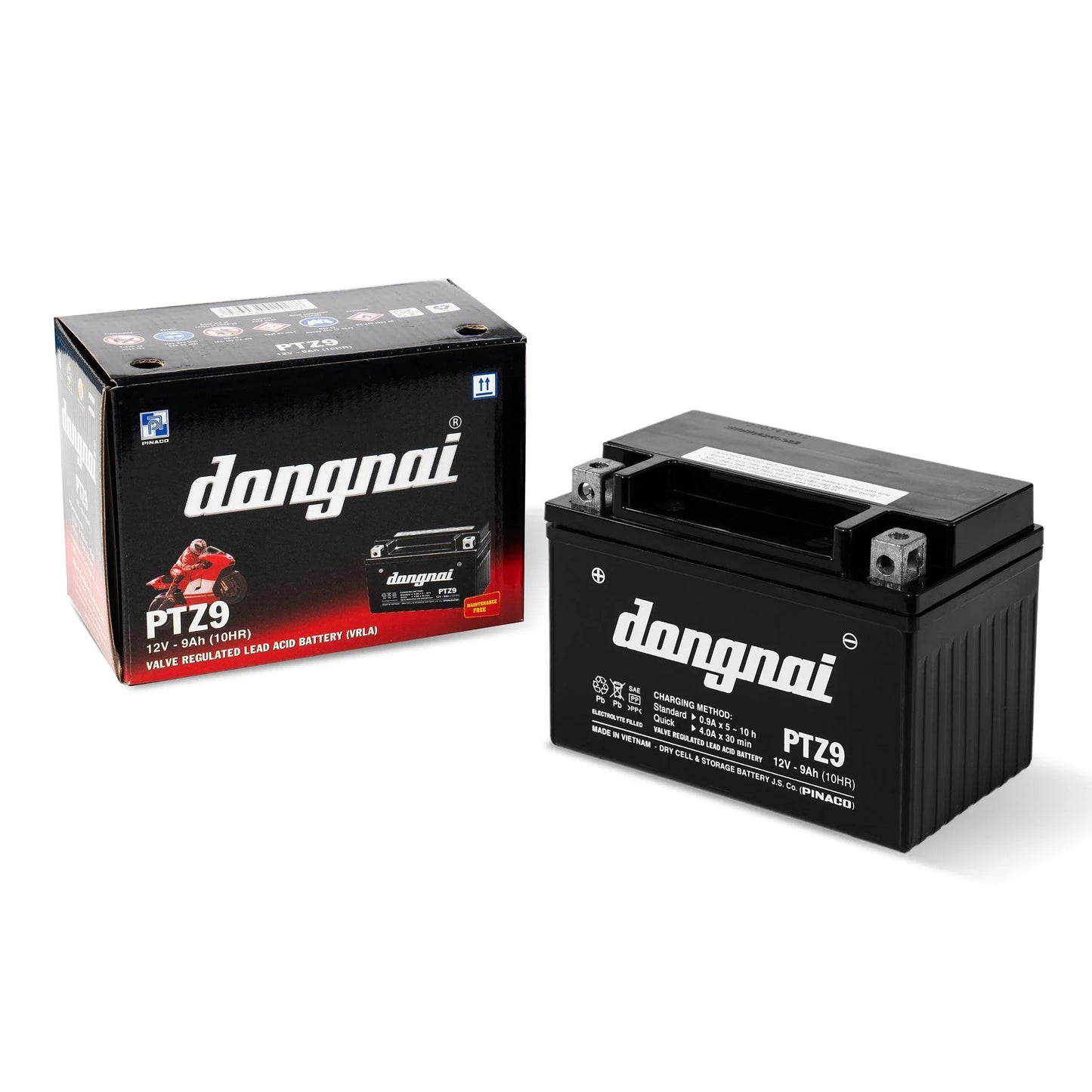 PINACO / Dong Nai VRLA Motorcycles Battery - PTZ9