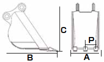 NARROW BUCKET - 6.0~8.0ton