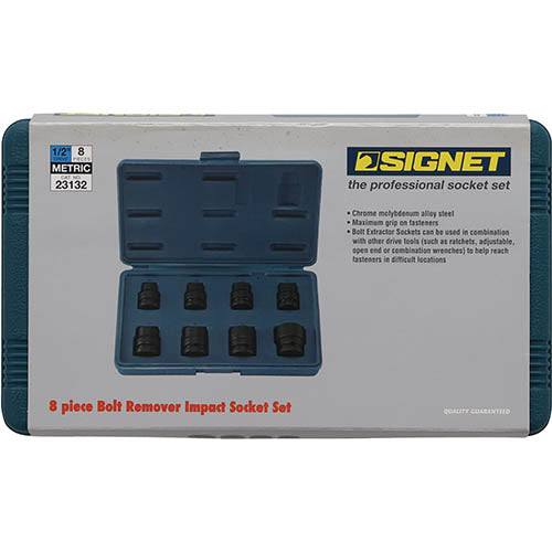 SIGNET - 1/2DR / 12.7SQ Bolt remover impact socket set