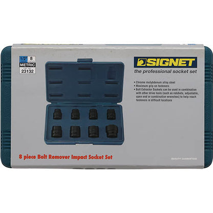 SIGNET - 1/2DR / 12.7SQ Bolt remover impact socket set