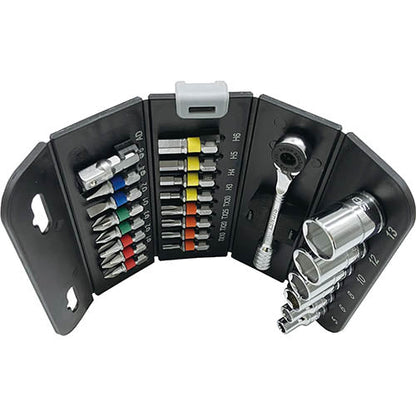 SIGNET - 1/4DR / 6.3SQ Socket & Bit set 23PCS