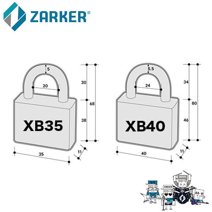 ZARKER - XB-SERIES Button Padlock