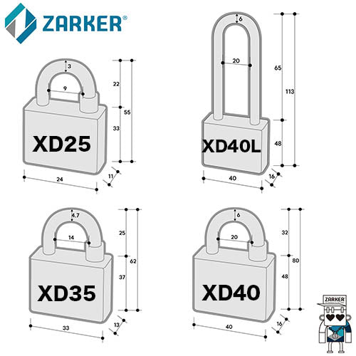 ZARKER - XD-SERIES Dial Padlock