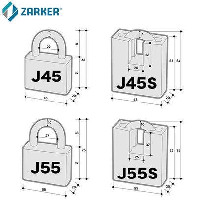 ZARKER - J-SERIES Premium Rustproof Padlock