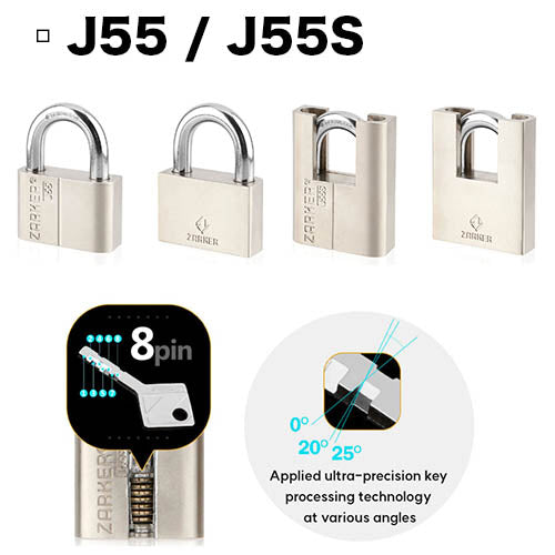 ZARKER - J-SERIES Premium Rustproof Padlock