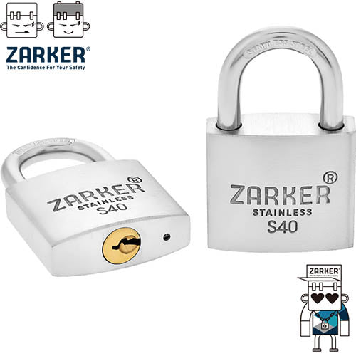 ZARKER - S-SERIES Rustproof Stainless Padlock