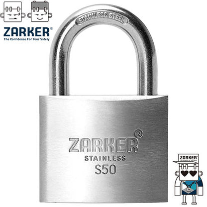 ZARKER - S-SERIES Rustproof Stainless Padlock