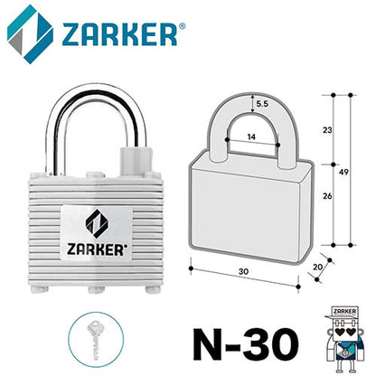 ZARKER - STEEL PADLOCK