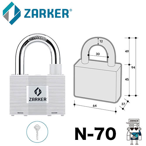 ZARKER - STEEL PADLOCK