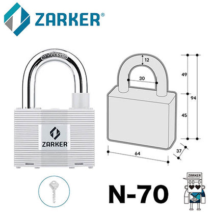 ZARKER - STEEL PADLOCK