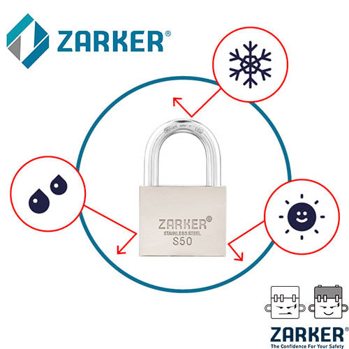 ZARKER - S-SERIES Rustproof Stainless Padlock