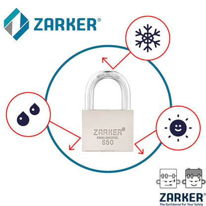 ZARKER - S-SERIES Rustproof Stainless Padlock